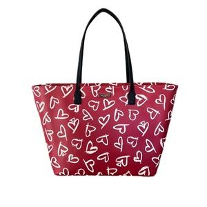 KATE SPADE Margareta Lipstick Hearts Tote Bag - Valentine’s Day